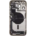 Back Housing W/ Charging Port Flex & Small Parts For iPhone 14 Pro Max (US Version) (Used OEM Pull: Grade C) (Gold)