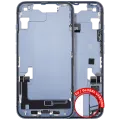 Mid-Frame Housing W/ Charging Port Flex & Small Parts For iPhone 14 (EU / Global Version) (Used OEM Pull: Grade A) (Blue)