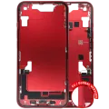 Mid-Frame Housing W/ Charging Port Flex & Small Parts For iPhone 14 (EU / Global Version) (Used OEM Pull: Grade A) (Red)