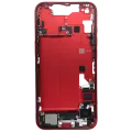 Mid-Frame Housing W/ Charging Port Flex & Small Parts For iPhone 14 (EU / Global Version) (Used OEM Pull: Grade A) (Red)