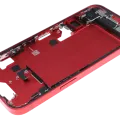 Mid-Frame Housing W/ Charging Port Flex & Small Parts For iPhone 14 (EU / Global Version) (Used OEM Pull: Grade A) (Red)