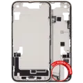 Mid-Frame Housing W/ Charging Port Flex & Small Parts For iPhone 14 (EU / Global Version) (Used OEM Pull: Grade A) (Starlight)