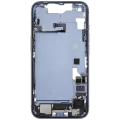 Mid-Frame Housing W/ Charging Port Flex & Small Parts For iPhone 14 (EU / Global Version) (Used OEM Pull: Grade B) (Blue)