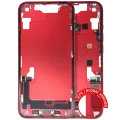 Mid-Frame Housing W/ Charging Port Flex & Small Parts For iPhone 14 (EU / Global Version) (Used OEM Pull: Grade B) (Red)
