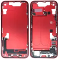 Mid-Frame Housing W/ Charging Port Flex & Small Parts For iPhone 14 (EU / Global Version) (Used OEM Pull: Grade B) (Red)