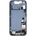 Mid-Frame Housing W/ Charging Port Flex & Small Parts For iPhone 14 (US Version) (Used OEM Pull: Grade A) (Blue)