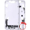 Mid-Frame Housing W/ Charging Port Flex & Small Parts For iPhone 14 (US Version) (Used OEM Pull: Grade A) (Purple)