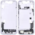 Mid-Frame Housing W/ Charging Port Flex & Small Parts For iPhone 14 (US Version) (Used OEM Pull: Grade A) (Purple)