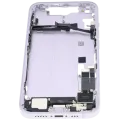 Mid-Frame Housing W/ Charging Port Flex & Small Parts For iPhone 14 (US Version) (Used OEM Pull: Grade A) (Purple)