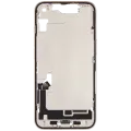 Mid-Frame Housing W/ Charging Port Flex & Small Parts For iPhone 14 (US Version) (Used OEM Pull: Grade A) (Starlight)