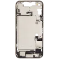 Mid-Frame Housing W/ Charging Port Flex & Small Parts For iPhone 14 (US Version) (Used OEM Pull: Grade A) (Starlight)