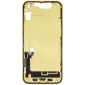 Mid-Frame Housing W/ Charging Port Flex & Small Parts For iPhone 14 (US Version) (Used OEM Pull: Grade A) (Yellow)