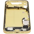 Mid-Frame Housing W/ Charging Port Flex & Small Parts For iPhone 14 (US Version) (Used OEM Pull: Grade A) (Yellow)