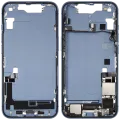 Mid-Frame Housing W/ Charging Port Flex & Small Parts For iPhone 14 (US Version) (Used OEM Pull: Grade B) (Blue)