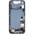 Mid-Frame Housing W/ Charging Port Flex & Small Parts For iPhone 14 (US Version) (Used OEM Pull: Grade B) (Blue)
