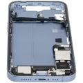 Mid-Frame Housing W/ Charging Port Flex & Small Parts For iPhone 14 (US Version) (Used OEM Pull: Grade B) (Blue)