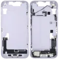 Mid-Frame Housing W/ Charging Port Flex & Small Parts For iPhone 14 (US Version) (Used OEM Pull: Grade B) (Purple)