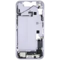 Mid-Frame Housing W/ Charging Port Flex & Small Parts For iPhone 14 (US Version) (Used OEM Pull: Grade B) (Purple)