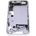 Mid-Frame Housing W/ Charging Port Flex & Small Parts For iPhone 14 (US Version) (Used OEM Pull: Grade B) (Purple)