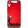 Mid-Frame Housing W/ Charging Port Flex & Small Parts For iPhone 14 (US Version) (Used OEM Pull: Grade B) (Red)