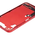 Mid-Frame Housing W/ Charging Port Flex & Small Parts For iPhone 14 (US Version) (Used OEM Pull: Grade B) (Red)