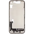 Mid-Frame Housing W/ Charging Port Flex & Small Parts For iPhone 14 (US Version) (Used OEM Pull: Grade B) (Starlight)