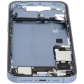 Mid-Frame Housing W/ Charging Port Flex & Small Parts For iPhone 14 (US Version) (Used OEM Pull: Grade C) (Blue)