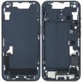 Mid-Frame Housing W/ Charging Port Flex & Small Parts For iPhone 14 (US Version) (Used OEM Pull: Grade C) (Midnight)