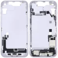 Mid-Frame Housing W/ Charging Port Flex & Small Parts For iPhone 14 (US Version) (Used OEM Pull: Grade C) (Purple)