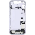 Mid-Frame Housing W/ Charging Port Flex & Small Parts For iPhone 14 (US Version) (Used OEM Pull: Grade C) (Purple)