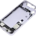 Mid-Frame Housing W/ Charging Port Flex & Small Parts For iPhone 14 (US Version) (Used OEM Pull: Grade C) (Purple)