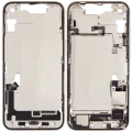Mid-Frame Housing W/ Charging Port Flex & Small Parts For iPhone 14 (US Version) (Used OEM Pull: Grade C) (Starlight)
