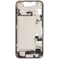 Mid-Frame Housing W/ Charging Port Flex & Small Parts For iPhone 14 (US Version) (Used OEM Pull: Grade C) (Starlight)