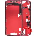 Mid-Frame Housing W/ Charging Port Flex & Small Parts For iPhone 14 Plus (EU / Global Version) (Used OEM Pull: Grade A) (Red)