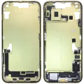 Mid-Frame Housing W/ Charging Port Flex & Small Parts For iPhone 14 Plus (EU / Global Version) (Used OEM Pull: Grade A) (Yellow)