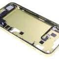 Mid-Frame Housing W/ Charging Port Flex & Small Parts For iPhone 14 Plus (EU / Global Version) (Used OEM Pull: Grade A) (Yellow)