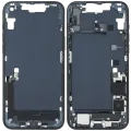Mid-Frame Housing W/ Charging Port Flex & Small Parts For iPhone 14 Plus (EU / Global Version) (Used OEM Pull: Grade B) (Midnight)