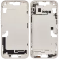 Mid-Frame Housing W/ Charging Port Flex & Small Parts For iPhone 14 Plus (EU / Global Version) (Used OEM Pull: Grade B) (Starlight)
