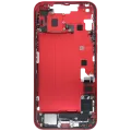 Mid-Frame Housing W/ Charging Port Flex & Small Parts For iPhone 14 Plus (EU / Global Version) (Used OEM Pull: Grade C) (Red)