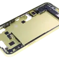 Mid-Frame Housing W/ Charging Port Flex & Small Parts For iPhone 14 Plus (EU / Global Version) (Used OEM Pull: Grade C) (Yellow)