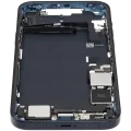 Mid-Frame Housing W/ Charging Port Flex & Small Parts For iPhone 14 Plus (US Version) (Used OEM Pull: Grade A) (Midnight)