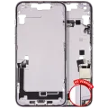 Mid-Frame Housing W/ Charging Port Flex & Small Parts For iPhone 14 Plus (US Version) (Used OEM Pull: Grade A) (Purple)