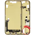 Mid-Frame Housing W/ Charging Port Flex & Small Parts For iPhone 14 Plus (US Version) (Used OEM Pull: Grade A) (Yellow)