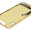 Mid-Frame Housing W/ Charging Port Flex & Small Parts For iPhone 14 Plus (US Version) (Used OEM Pull: Grade A) (Yellow)