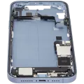 Mid-Frame Housing W/ Charging Port Flex & Small Parts For iPhone 14 Plus (US Version) (Used OEM Pull: Grade B) (Blue)