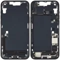 Mid-Frame Housing W/ Charging Port Flex & Small Parts For iPhone 14 Plus (US Version) (Used OEM Pull: Grade B) (Midnight)