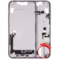 Mid-Frame Housing W/ Charging Port Flex & Small Parts For iPhone 14 Plus (US Version) (Used OEM Pull: Grade B) (Purple)