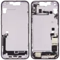 Mid-Frame Housing W/ Charging Port Flex & Small Parts For iPhone 14 Plus (US Version) (Used OEM Pull: Grade B) (Purple)