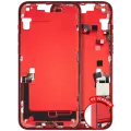 Mid-Frame Housing W/ Charging Port Flex & Small Parts For iPhone 14 Plus (US Version) (Used OEM Pull: Grade B) (Red)