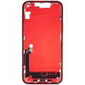 Mid-Frame Housing W/ Charging Port Flex & Small Parts For iPhone 14 Plus (US Version) (Used OEM Pull: Grade B) (Red)